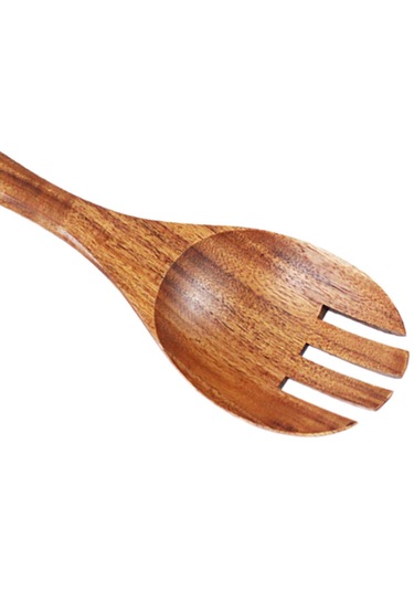 Suntek Salata Kaşığı Çatal Uzun Saplı Kolay Temiz Ahşap