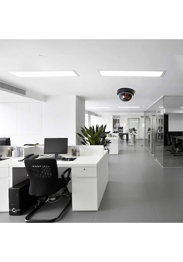 4 Adet Led Işıklı Dome Kamera Taklit_Sahte_Tavan Caydırıcı Kamera