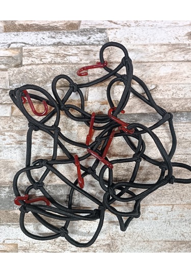 Kask Filesi 40x40 Kırmızı Tokalı