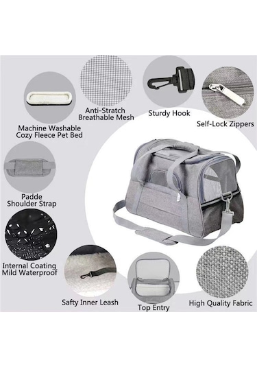 Pet Taşıyıcı Taşınabilir Kedi Ve Köpek Giden Çanta Uu0102pk Pembe