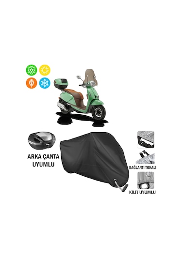 Rks Ltr 125 Branda Motosiklet Brandası Arka Çanta Bağlantı,kilit Uyumlu Siyah