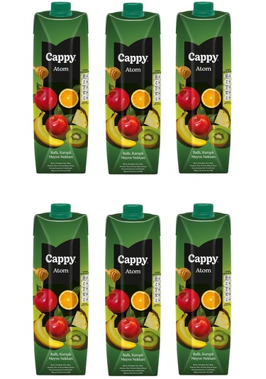 Cappy Atom Ballı Karışık Meyve Nektarı 1 Lt X 6 Adet
