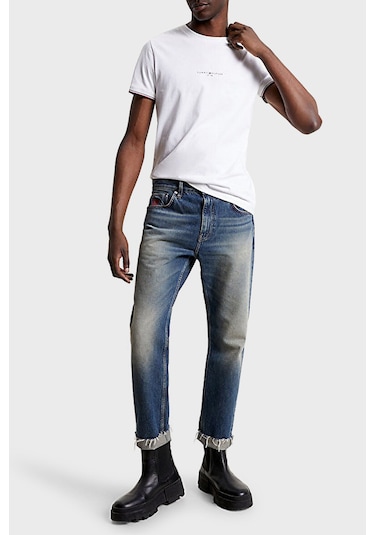 Tommyhilfiger Sıfır Yaka T-shirt Regular Fit Beyaz