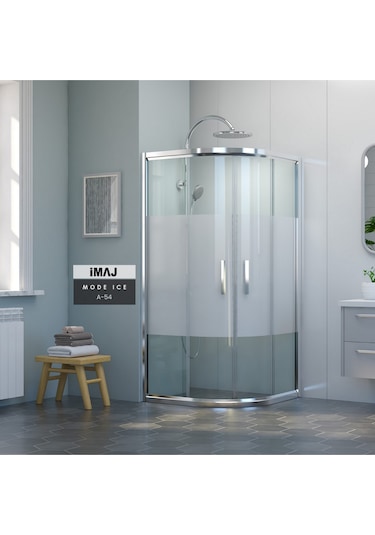 İmaj Banyo Mode İce A-54 Oval Duşakabin Krom
