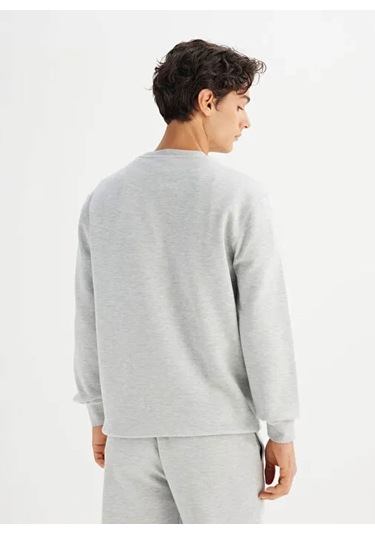 Lee Small Logo Gri Erkek Sweatshirt L252030836 Gri