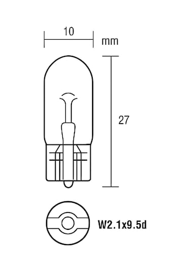 12v 5w Dipsiz T10 Ampul Turuncu Boyalı Amber Cam 10 Adet 1 Kutu