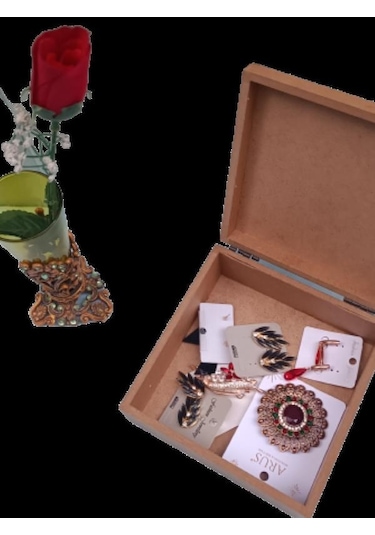 Hobi Dekoratif Model Öğrenci Ve Makyaj Kutu Ahşap MDF HAM El Yapımı