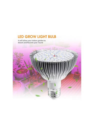 Yaozixa Tam Spektrum Led Bitki Işığı, 40 Led, E27/e14, Alüminyum Soğutma, Çiçek Ve Sukulentler İçin Geliştirme Işığı Gösterildiği Gibi