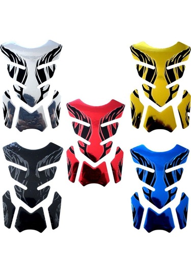 Gümüş Koruyucu Kapak Motosiklet Tankı Ped Koruyucu Alev Etiket 3d Tankpad Etiket Motosiklet Çıkartması