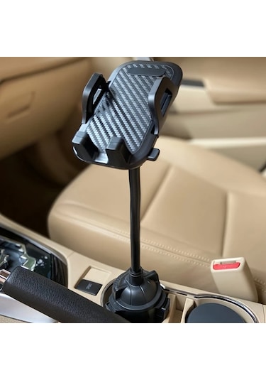 Primepickings Siyah Evrensel Araç Telefon Tutucu İçecek Şişesi Bardak Tutucu Braketi Akıllı Telefon Aksesuarları