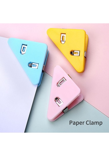 Xindoker Kw-trio Sj-01 Üçgen Dosya Klipsi - 5'li Set 40 Yaprak Kapasiteli Gümüş