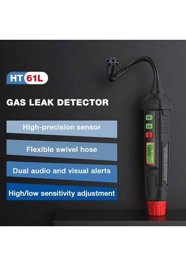 Symbee Ht61l Taşınabilir Yakıcı Gaz Sızıntı Testeri - Led Ekranlı Koncentrasyon Analizi, Sesli Alarm Ve Abs Malzeme İle