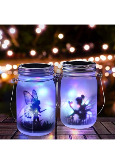 Güneş Enerjili Mason Kavanoz Işığı Su Geçirmez Led Dekoratif Fener İç Ve Dış Mekan Kullanımı