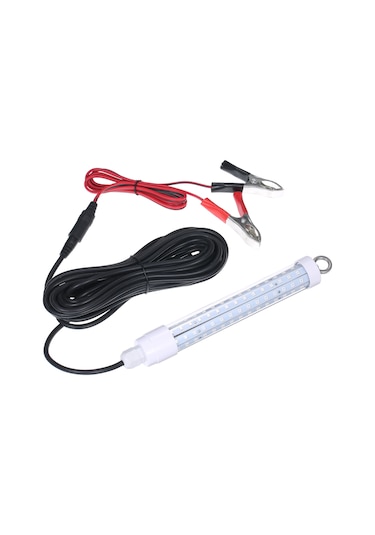 Wezone "12-24v 10w 120 Led Su Dalış Balık Avı Lambası, 6m Kablo İle 360 Aydınlatma" Beyaz