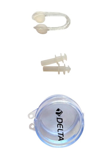 Delta Kulak Tıkacı ve Burun Klipsi Seti Şeffaf