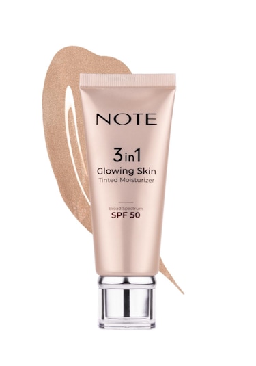 Note Cosmetics 3 in 1 Glowing Skin Tinted Moisturizer 50 SPF Işıltılı Aydınlatıcı Krem