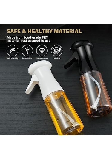 Youmex Siyah Plastik Yağ Spreyi 200ml - Püf Noktası Kontrol, Kökük Ve Temizlik Fırçası İle - Pişirme, Fırınlama, Izgaralar İçin Siyah