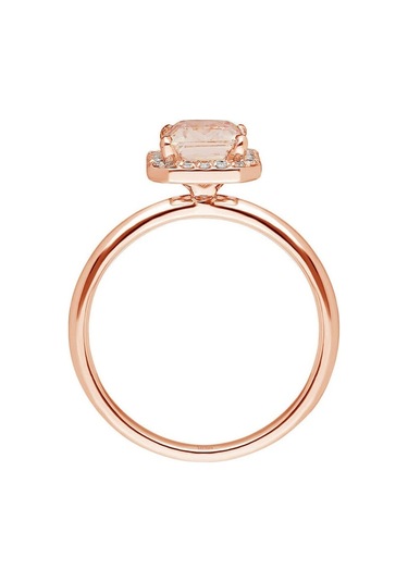 Sirius Pırlanta Ve Emerald Kesim Morganite Yüzük 0831R0037