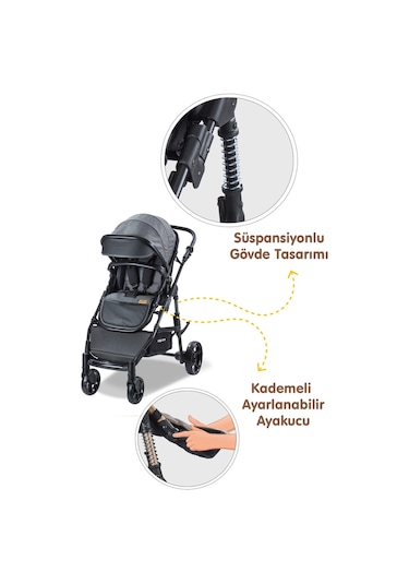 Baby Care BC 340 Bora Cross Travel Sistem Bebek Arabası