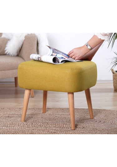 Lorencehome Parrot Puf - Sarı / Lorence Home