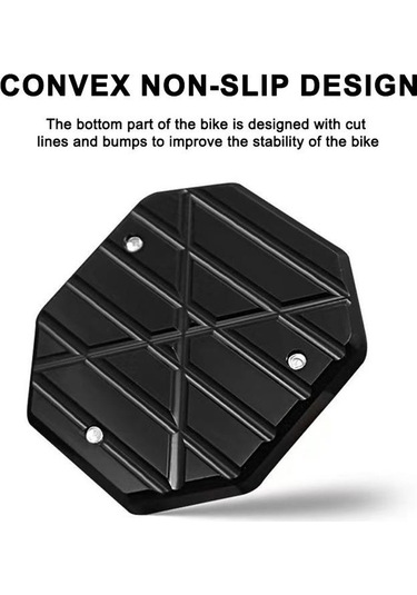 Mavi Semetal Motosiklet Standı Ayak Uzatma Yan Standı Destek Pedi Uzatma Plakası Elektrikli Bisiklet Yan Park İçin