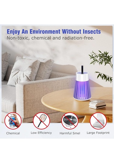 Kamp, Bahçe Ve Teras İçin Sivrisinek Öldürücü Lamba, Usb Şarj Edilebilir, Mini Uv Elektrikli Böcek Öldürücü, Taşınabilir Sinek Tuzağı