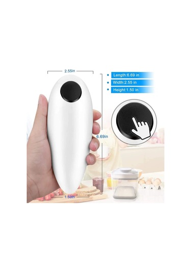 Tenfowee Elektrikli Kutu Açıcı, Tüm Boyutlardaki Konserveleri Otomatik Açar, Yaşlı Ve Arkitle Hastaları İçin Uygun, 360 Kesim, Tırnaklı Kenar Yok, Kolay Temizleme Diğer