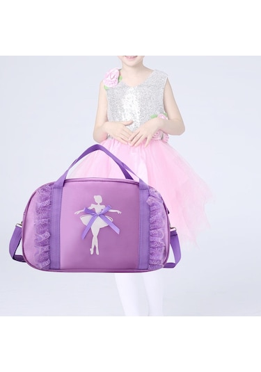 Homyl Bale Dans Çantası Tatlı Tutu Elbise Seyahat Için Çocuk Mor