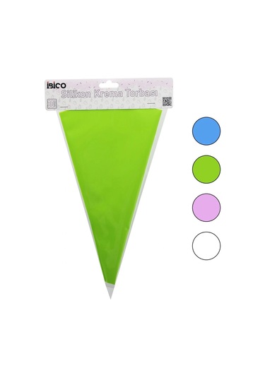 Silikon 30cm Tekli Krema Sıkma Torbası Çok Renkli