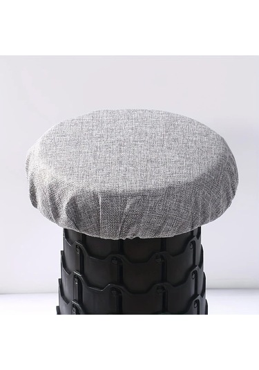 Chuangyinshop 1 Adet Gri Kamp Taburesi Pufu - Nylon Polyester Katlanır Portatif Outdoor Gri