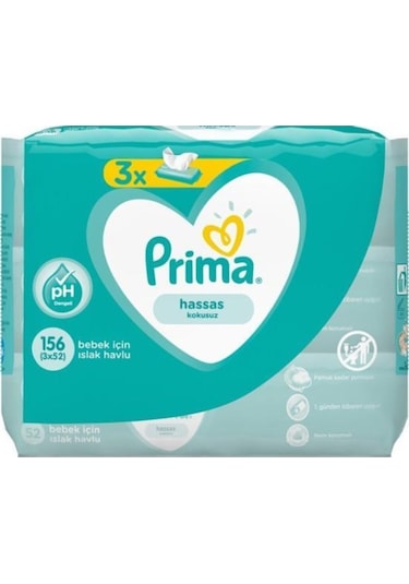 Prima Sensitive Islak Havlu 52X3