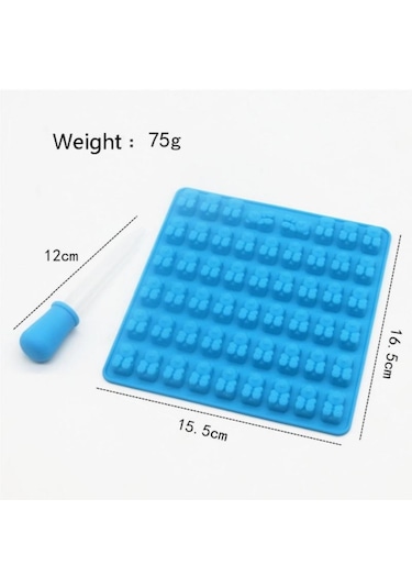 Yeşil Silikon Sakızlı Ayı Çikolata Kalıp Şeker Makinesi Buz Kalıbı Jöle Kalıpları 50 Kavite Bakeware Kek Araçları Mutfak Alet