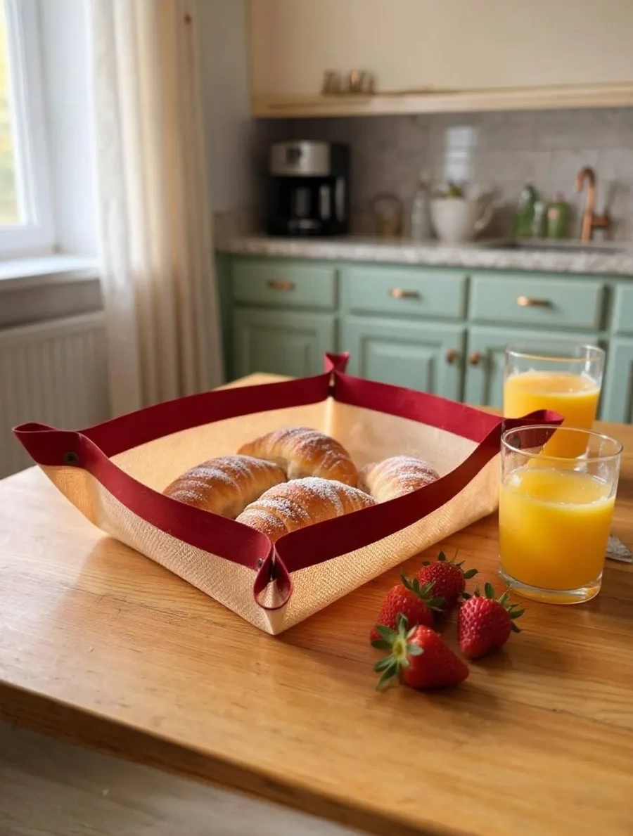 Vesna Krasna Yapışmaz Çok Amaçlı Yeniden Kullanılabilir Düğmeli Pişirme Matı 348298111 Kahverengi