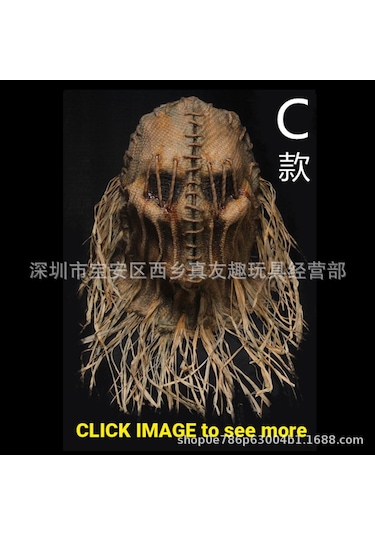 Amazon'un Yeni Cadılar Bayramı Korkuluk Maskesi Patlama Korkuluk Maskesi Fiziksel Nesnelerin Tam Seti Korkuluk B Tipi