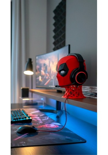 Sincara Home Deadpool Kulaklık Standı Kırmızı