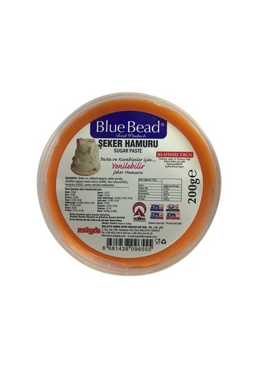 Blue Bead Şeker Hamuru 200gr Turuncu Diğer