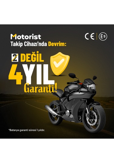 Motorist Motosiklet Takip Sistemi 12 Ay + Siren/buzzer Motorda S