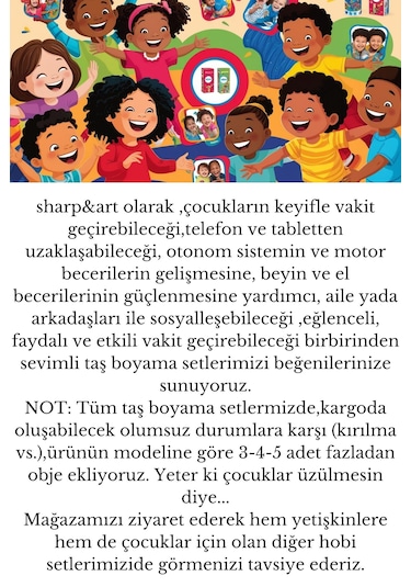 Taş Boyama Etkinliği, 30 Parça Sevimli Dinozorlar Ve Kabuklu Fosi