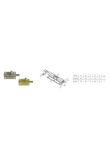 Beşel Klas Sürgü Saten 40Mm No:1