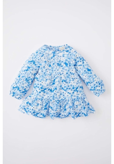 Defacto Kız Bebek Çiçekli Uzun Kollu Gofre Dokulu Elbise B9290A524SPWT34 Beyaz Defacto Kız Bebek Çiçekli Uzun Kollu Gofre Dokulu Elbise B9290A524SPWT34 Beyaz