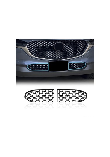 Xindoker Mazda Cx-30 2023-2025 Ön Izgara Korumalı Ağı - Abs Malzeme, 2 Adet, Araç Dış Dekorasyonu, Kolay Kurulum