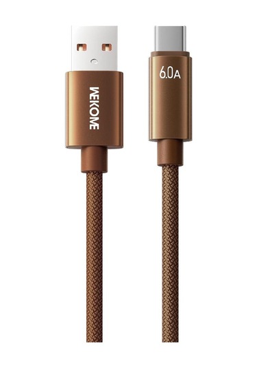 Wk Wdc-63a 66w Usb Tip-c Hızlı Şarj Veri Kablosu, Uzunluğu: 1.2m Kahverengi