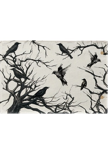 Kara Karga Placemat Restoran Yalıtım Pedi Karga