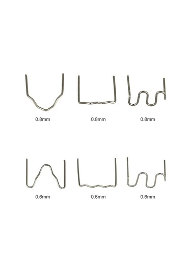 Tongxida 500 Adet Tungsten Tamir Füzyon Çivi, Araba Tampon Çatlakları İçin 0.6-0.8mm Dalgalı V/w Şekilli, Gümüş Renkli