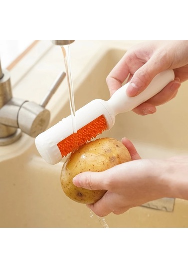 Cbtx 2'si 1 Arada Temizleme Fırçalı Soyucu Ev Meyve Patates Sebze Soyucu Sarı
