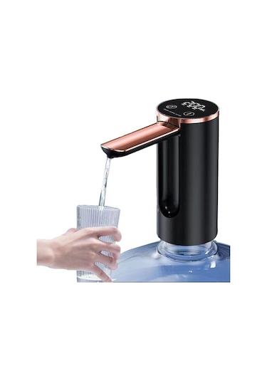 Jms Su Miktarı Seçimli Otomatik Su Sebili Evrensel Elektrikli Katlanabilir Su Pompası, Renk Siyah Diğer
