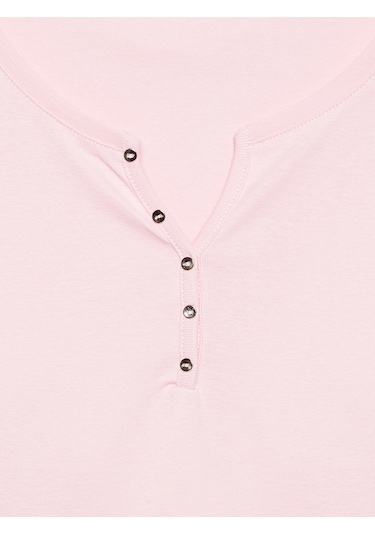 Dilvin 32688 %100 Pamuk Basic T-shirt-toz Pembe