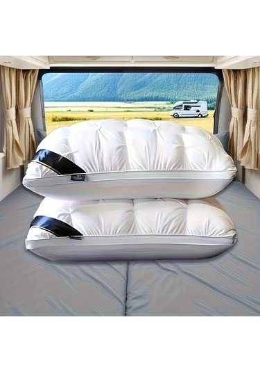 Trendooze 2025 Kalın Yastık 19x29 İnç Yatak Kalitesi Yumuşak Polyester Ev Ve Kamp Seviyesi Yastık