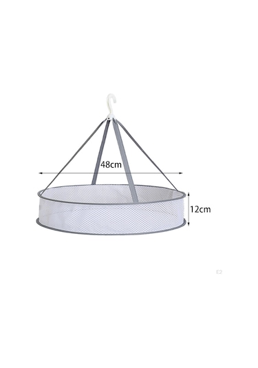 Jms Taşınabilir Katlanır Kazak Kurutma Rafı Elbise Asılı Kurutucu S Beyaz - Gri