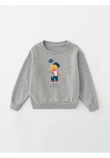 2'li Unlimited Riders-nice To Meet You Baskılı Erkek Çocuk Gri-siyah Sweatshirt Gri - Siyah1